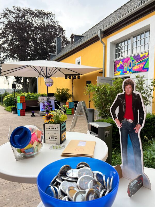 Dekorierter Bereich für Sommerfest 2023