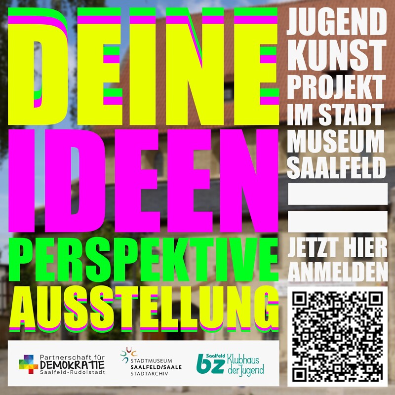 Flyer Ausstellung 2025 "Deine Ideen Deine Perspektive"