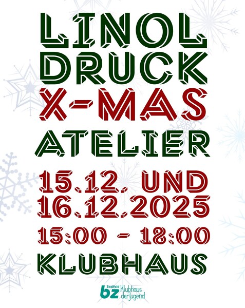 Linoldruck X-Mas Atelier 15.-16.12.26 15-18Uhr