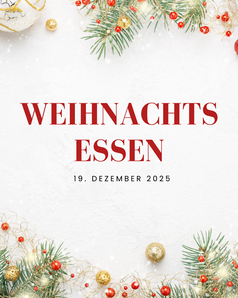 Weihnachtsessen 19.12.2025,festlicher Hintergrund